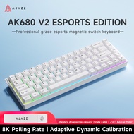 AJAZZ | AJAZZ AK680 V2 Magnetic Switch Gaming Keyboard RGB 8000Hz Polling Rate 0.01mm Rapid Trigg Wi