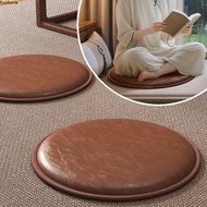 EUPHORIA Leather Cushion, Non-Slip 35/40cm Round Sitting Seat Pad, Zafu Waterproof Thick Soft Dining