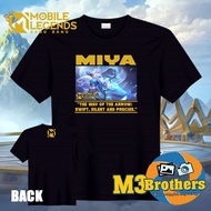 ♞MIYA Mobile Legends Cotton Shirt / ML Shirt / MLBB Shirt / CVC Cotton Shirt /Mobile Gaming Shirts