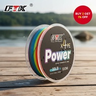 Fishking PE Braided Line 4 Strands 100M 8-80LB High Horsepower Multifilament Long Cast for Bass and 