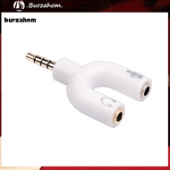 BUR_ 2 in 1 35mm Male to Female Jack Microphone Audio Splitter Converter Adapter