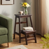 BW88/ Yiliuyuan Solid Wood Foldable Step Stool Household High Bench Multifunction Chair Creative Dual Purpose Shoe Chang