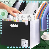 CHERRY File Storage Box, Portable Retractable Accordion Bag Test Paper Storage Folder,  Multi-layer 