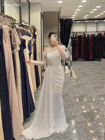 Contessa Custom evening dress formal gown Party Prom Dress robes de soirée elegant lace formal off s