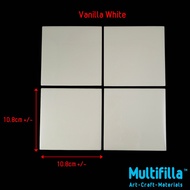 Glazed Tiles 4pcs - White Wall Tiles/ Vanilla White Tiles/ Ceramic Glazed Tiles