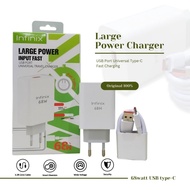 Infinix 100% Original Premium Max Cashan Travel Charger/ Infinix 68W U680XEA Fast Charging - TYPE C