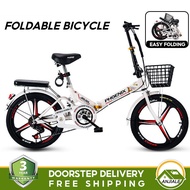 AJ  Folding Bicycle/20/22 inch Ultra Lightweight Bicycle/High Carbon Steel Frame/Shock Absorption/Shifting Folding bike