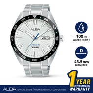 ALBA Jam Tangan Pria A3B011 Automatic Stainless Steel Silver Watch
