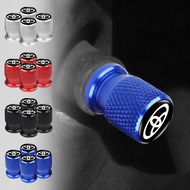 4pcs Aluminum Threaded Car Wheel Anti-dust Cap Car Logo Tire Air Cap for Toyota Camry Corolla RAV4 H