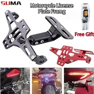 【Free Gift】Universal Motorcycle License PlateHolder LED Lights Adjustable Rear FenderYamaha Bws snip