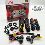 3D 360 panoramic car camera rear+front+side Q9-WDR 8K AHD1080P is suitable for Android Radio 360APP 
