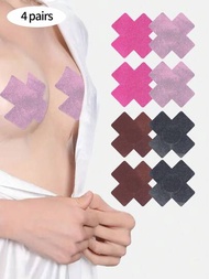 4對女用透氣防光一次性胸貼，帶膠粘制乳暈貼，內衣配件
