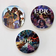 E-Epic The Musical Round Laser Badge Brooch Clothes Backpack Accessories Lapel Decoration Gift