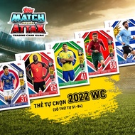 Player Card Printed Match Attax 2022 World Cup of Your Choice (No. 51-84)