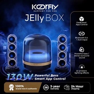 Koorfly JELLY BOX Bluetooth Speaker Harman Sound 3-Way Stereo 130W Powerful Bass Smart APP EQ Contro