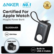 Anker MagGo 10000mAh Power Bank with Built-in USB-C Cable, 35W Max, for iPhone 17 Series, iPad, watc