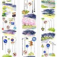 一號公路 旅行季節 水彩畫造景 PET 和紙膠帶 台灣製 10米卷