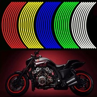 16Pcs/set PVC Car Motorcycle Wheel Rim Stickers Modified Wheel Stickers Tire Reflective Stickers Wholesale Reflector Film Decals