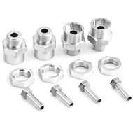 4PCS Metal Hex Adapter 12mm to 17mm Wheel Hex Adapter Extension Conversion Nuts for 1/10 RC Car