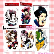 4 Tattoos Including Geisha Patterns Japanese Women Temporary tattoo