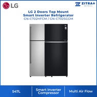 LG 547L 2 Doors Fridge Top Mount Smart Inverter Refrigerator GN-C702SGGM / GN-C702HFCM