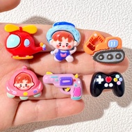 [100One in Stock]Simulation Boy Airplane Pistol DIY Resin Accessories Cream Glue Phone Case Keychain