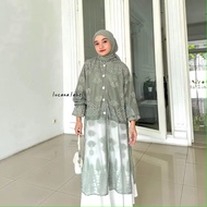 ALUNA LONG TUNIK BUSUI FRIENDLY TUNIK BROKAT-ATASAN WANITA