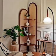 Storage Storage Corner Solid Wood Triangle Rattan Corner Bedroom Living Room Shelf Corner Cabinet Co