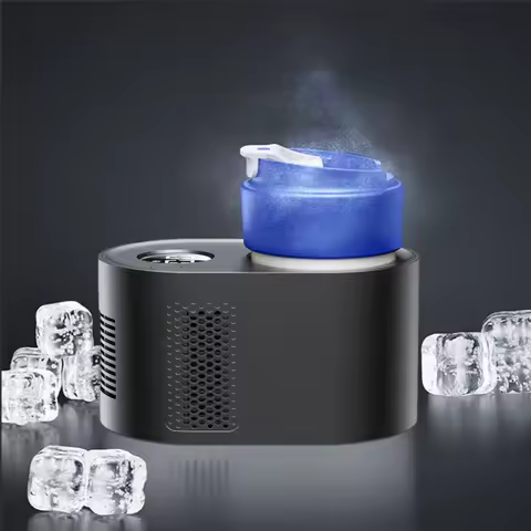 2 in 1 Mini Smart Refrigerator Office Thermos Cup Car Electric Cooling Heating Cup Beverage Coffee C