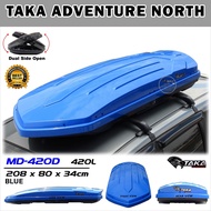 TAKA MD-420D (BLUE COLOUR) Car Roof Box [Explorer Series] [XL Size] [Glossy Black] Cargo ULTRA SLIM 