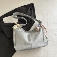 Túi Đeo Chéo Nữ Dung Tích Lớn Retro Matte 2025 Mùa Xuân Mùa Hè Đa Năng Mềm Mại Túi Đeo Vai Đơn Túi Đ