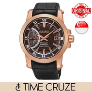 [Time Cruze] Seiko SRG016 Premier Kinetic Brown Dial Black Leather Men Watch SRG016P1 SRG016P
