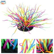 CAUSI Artificial Sea Anemone Coral, Colorful Luminous Feature Silicone Anemone Coral, Ornament Simul