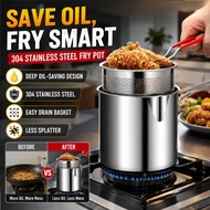 [Energy Efficient] 304 Stainless Steel Universal Fryer Pot Stainless Steel/Fryer/Pot