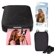 Sprocket Portable 2x3 Instant Photo Color Printer (Black Noir) Zink Paper Bundle