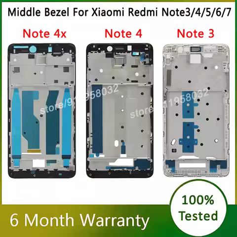 Middle Bezel Frame Cover Case For Xiaomi Redmi Note 3 Note 4x Housing Frame For Redmi 7 Note 6 Scree