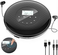 KOVCDVI Portable CD Player for Car with Touch Button Walkman CD Player Rechargeable 1000mAh CD Player with Headphones Small CD Player with LCD Display