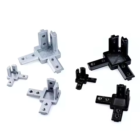 8Set/Lot 3-Way End Corner Bracket Connector for Aluminium Extrusion Profile 2020 3030 Series V Slot