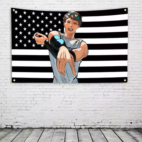 Toru Oikawa American Flag Home Decor Items Decoration Garage Flags for Bedrooms Outdoor Decorations 