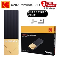 Kodak X207 SSD External Hard Disk 1 TB/ 2 TB/  USB Type C 3.2 External SSD/Hard Drive/Portable SSD H