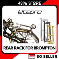 Litepro Bicycle Foldable Rear Rack Portable Luggage Shelf Aluminum Alloy Tail Shelf Holder Suitable For Brompton trifold