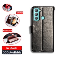 Classic Leather For Tecno Pop 5 LTE BD4 BD4i BD4a Wallet Vintage Folio Case Flip Cover Magnetic Clos