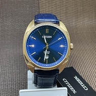 [TimeYourTime] Citizen BI5093-01L Standard Analog Quartz Blue Leather Strap Men's Watch