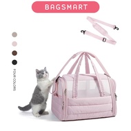 BAGSMART Puffy Cat Carrier Soft Sided Pet Travel Bag for Small Medium Cats Dogs Puppy Quilted Collap