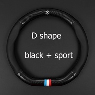 หนังคาร์บอนไฟเบอร์ปลอกพวงมาลัยพวงมาลัยพวงมาลัยพวงมาลัยหุ้มS-U-Z-U-K-I Vitara Swift XL7 Presso Dzire 