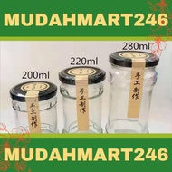 280ML mudahmart246 Glass Jar Mini Bottle Storage Container For Wedding Event Door Gift Botol Kaca Gl