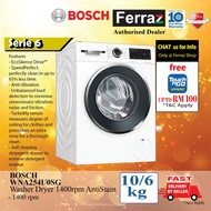 Bosch WNA254U0SG Series 6 Washer Dryer 1400rpm AntiStain (10/6kg) / Bosch WNA254U0SG Series 6 Washer