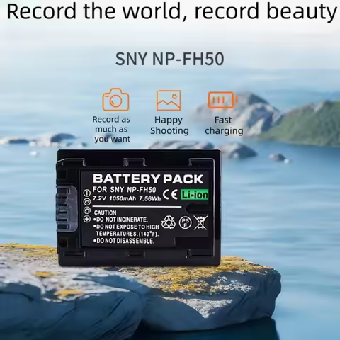 NP-FH50 Digital Camera Battery 1050mAh NP-FH50 Rechargeable Battery, Suitable for Sony HX100 200 A23