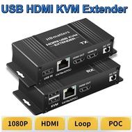 USB HDMI KVM extender splitter over Ethernet 1080P 4K 60Hz Extender HDMI USB KVM Extender splitter H