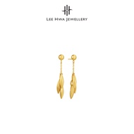[New Italgold] Lee Hwa Jewellery 916 Gold Foliage Dangling Earrings